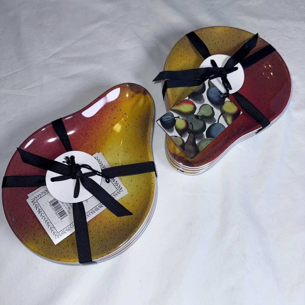 John Derian Artist‎ Target Pear Dessert Plates 8 Melamine Fall Thanksgiving 2024